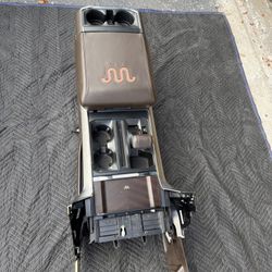 2021-2025 Ford F-150 Front Center Floor Console King Ranch Trim Assembly Brown