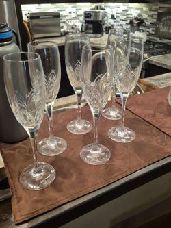 Crystal Champagne Flutes Set of 6