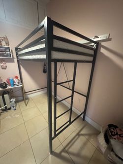Twin loft metal frame