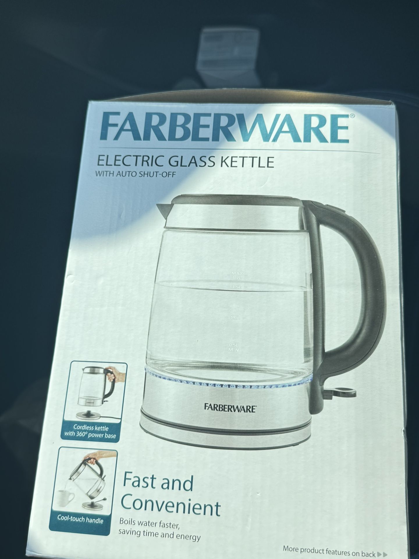 NEW Electric Kettle, Auto Shut-Off, BPA-Free, Boil-Dry Safe
