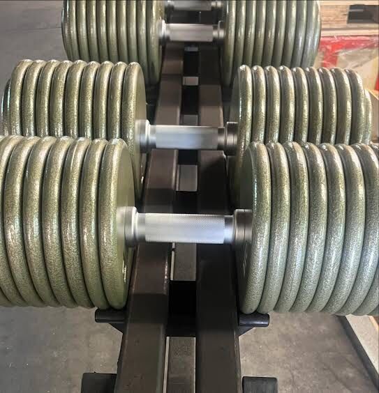 200LB Silver Dumbbell