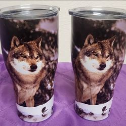 NEW- Wildlife Printed Double Wall Stainless Steel Tumbler Assorted, 30 oz
