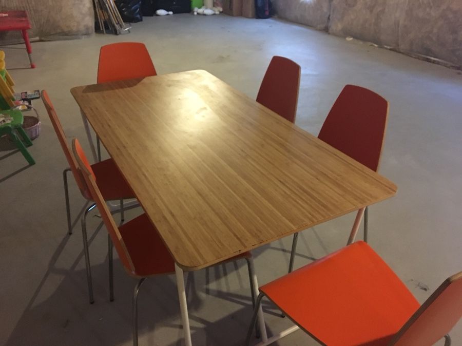 IKEA Ovraryd Dining Table & 6 chairs