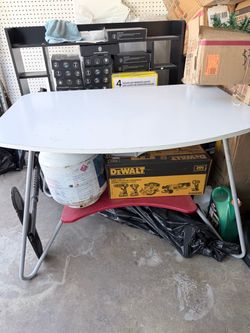 Plastic Table with Metal Legs