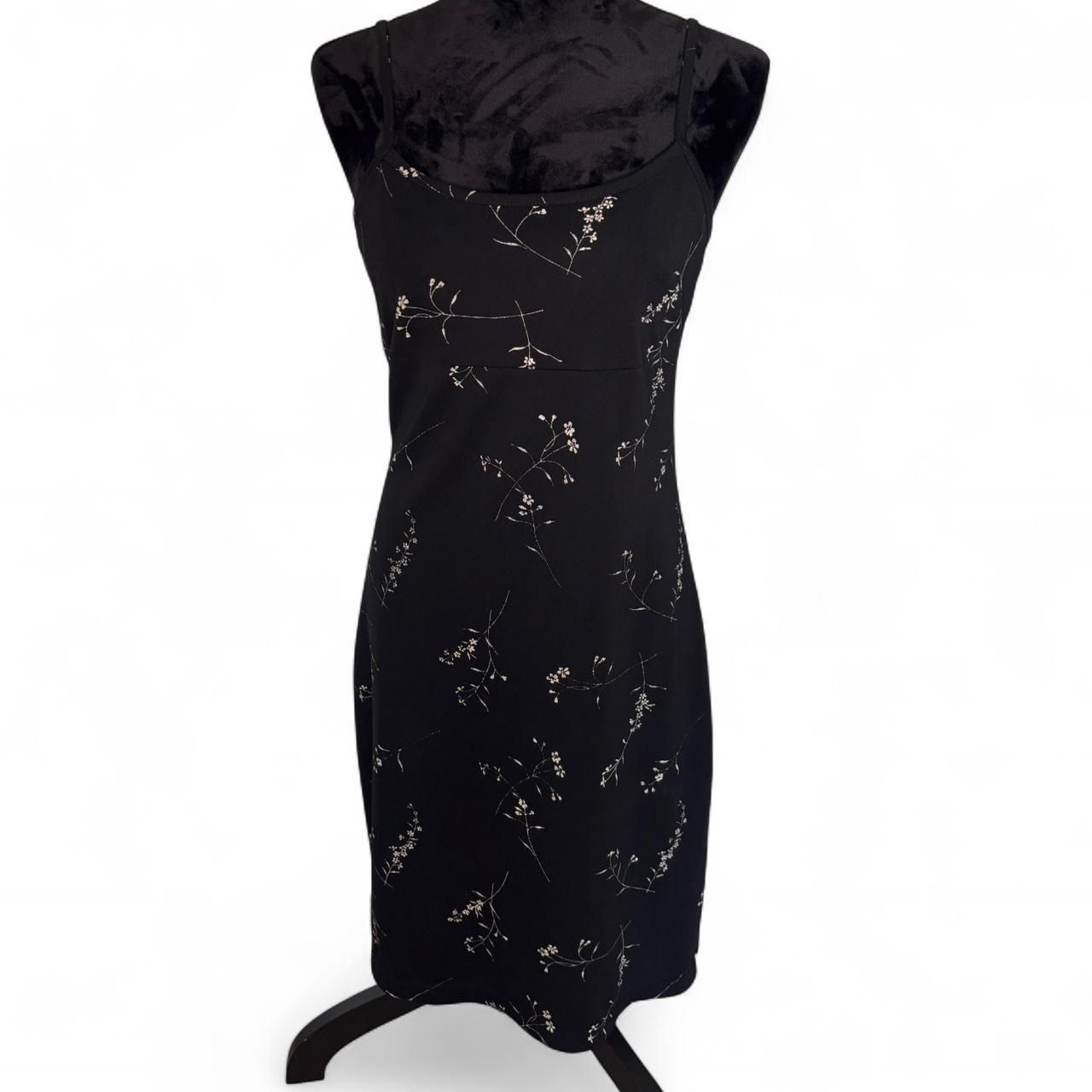 Vintage 90’s Byer Too! Black Floral Mini Dress Large