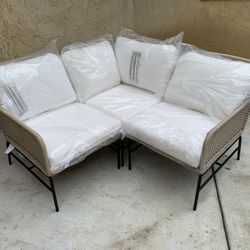 NEW 60% OFF!! Pottery Barn Tulum Wicker Patio Sectional Seating