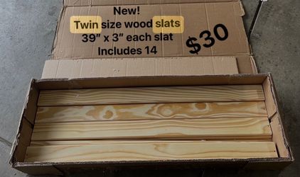 New! Twin size slats, wood