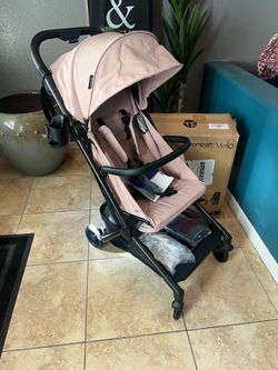 New Mompush Velo Lightweight Travel Stroller, Compact & Airplane-Friendly Design with One-Hand Fold, Lie-Flat Recline from Newborn to Toddler, Include