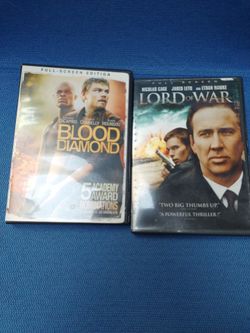 Blood Diamond & Lord of War DVDs – Lot of 2