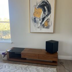 79” Walnut Modern Media Console