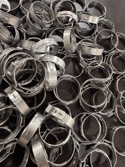Oetiker Stepless Size 1" (25.6 mm) Ear Clamps, 100-Pack Single Ear Hose Clamps (100)     Fe4)