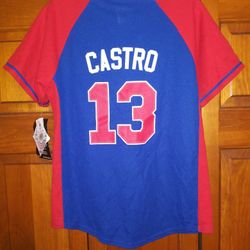 YOUTH MEDIUM CHICAGO CUBS CASTRO JERSEY NEW WITH TAGS