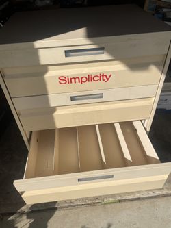 Huge Vintage Simplicity Pattern Cabinet 