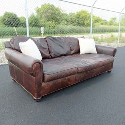 Restoration Hardware Lancaster Leather Sofa - Free Delivery Today 