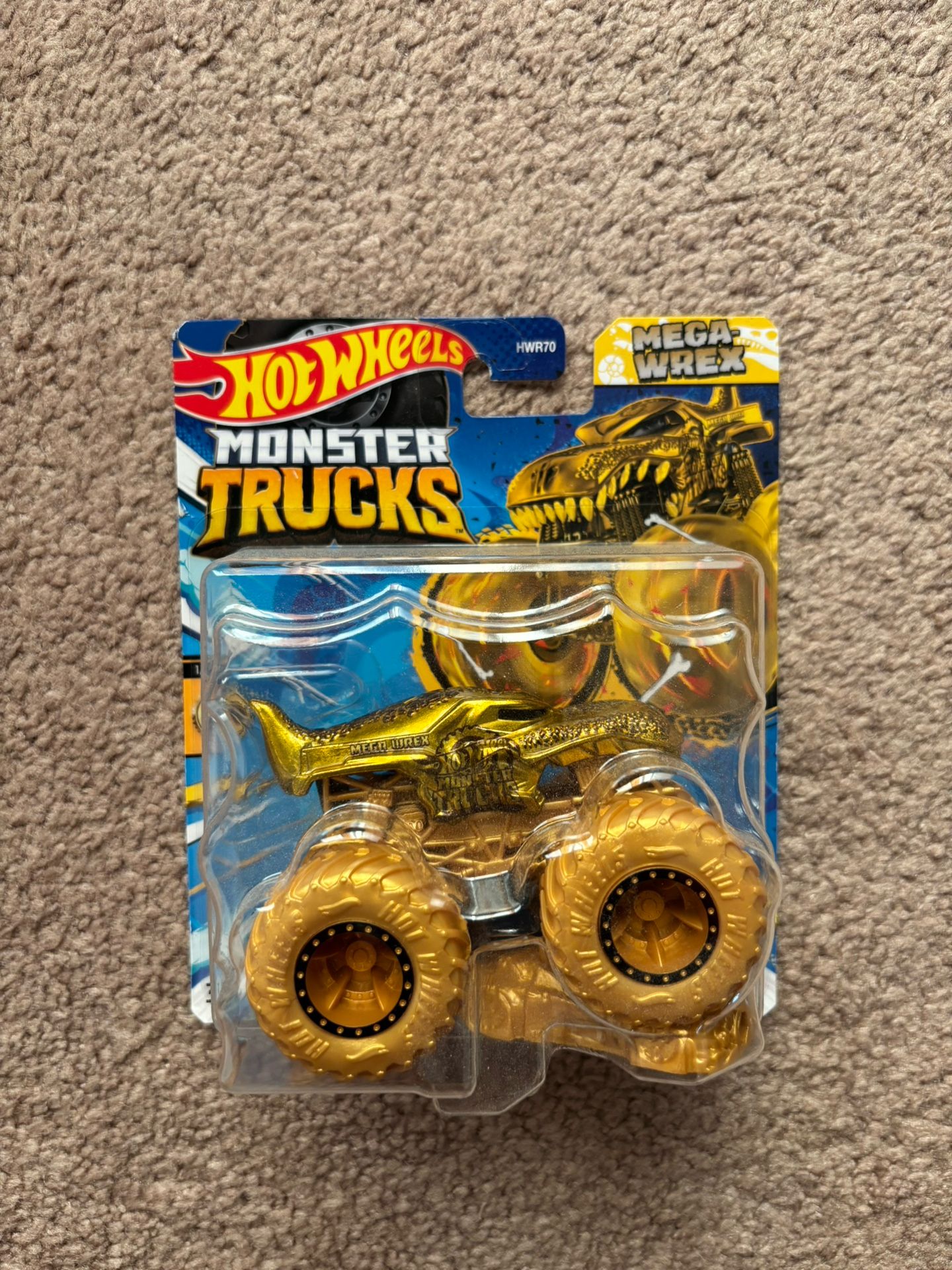 Hot Wheels - 2024  MONSTER TRUCKS - EXCLUSIVE - GOLD MEGA-WREX