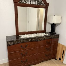 Free Dresser+mirror And Convertible Futon