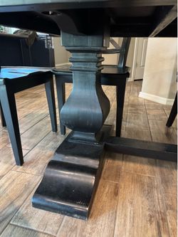 Ebony Dining room table w/ 8 chairs
