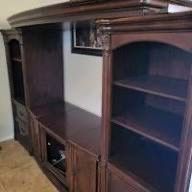 Entertainment Center With Bookshelves 