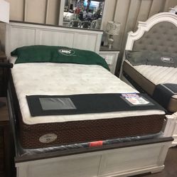 Queen Bedframe, Nightstand, Mirror,dresser 