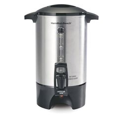 Hamilton Beach 45 Cup Coffee Urn and Hot Beverage Dispenser, Silver (40519)