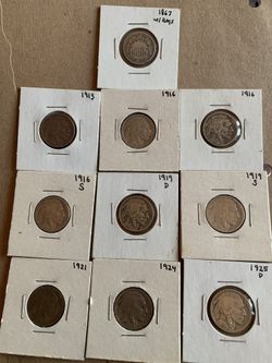 US Nickel Lot . Shield And Buffalo