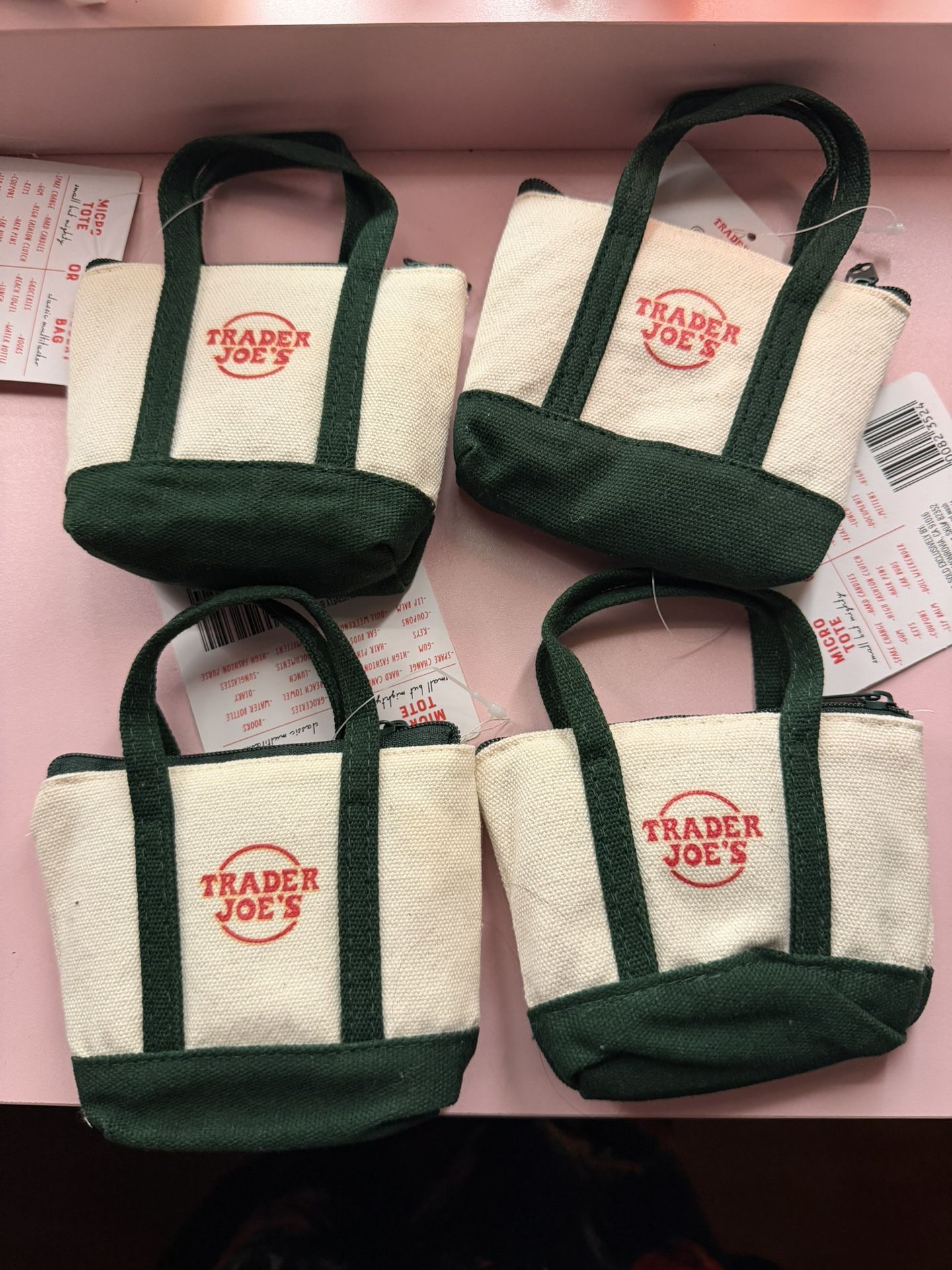 trader joes micro tote bags each $20 green