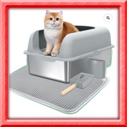 ANYASK STAINLESS STEAL LITTER BOX(NEW) $40