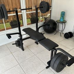 Complete Weight Bench and Weight Set