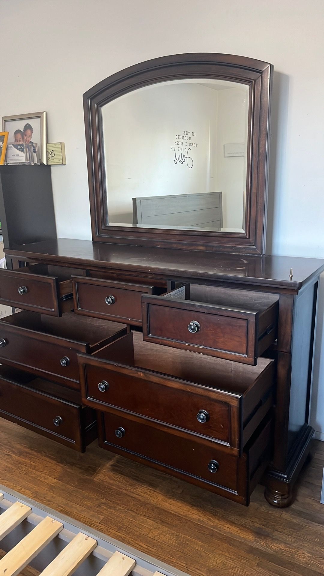 Dresser with mirror