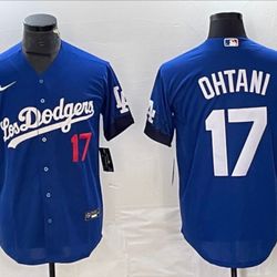 Los Dodgers Ohtani Blue Jersey #17