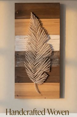 🌿 Handcrafted Woven Leaf Wall Art - Boho Style