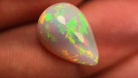 5,50 Ct Natural Ethiopian Welo Opal Pear Cabochon Loose Gemstone