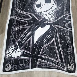 The Nightmare Before Christmas Sherpa Blanket, Jack Skellington Blanket Used