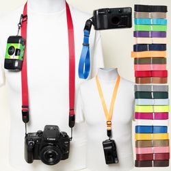 Custom Camera Strap Neck, Wrist or Lanyard w/ Peak Design Anchor Black, Red Etc 