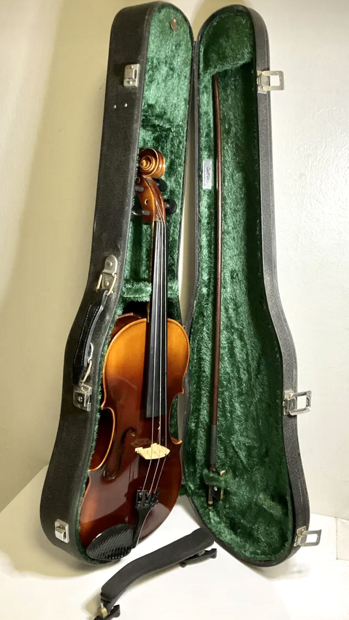 VINTAGE ANTON SCHROETTER 4/4 FULL SIZE VIOLIN WITH ORIGINAL BOW & CASE MORE