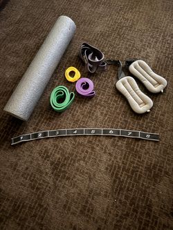 Workout bands massage, roller ankle weights