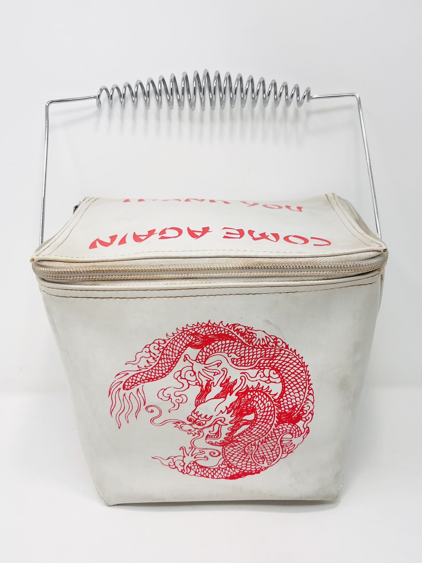 90's Thank you, Come Again  Chinese Food Take Out Box Purse with Metal Handle