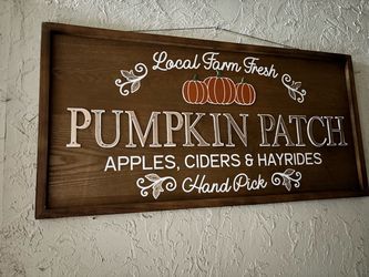 18” x 36”(3ft) Pumpkin Patch Wooden sign