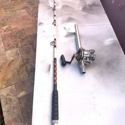 Penn Senator 114H (6/0) Paired With  86” Big Game Roller Rod