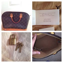 Louis Vuitton, Bags, Authentic Louis Vuitton Alma Hand Bag Monogram Brown