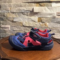 Toddlers Sz 11 OshKosh B'Gosh Drift-G Bump Toe Pink Blue Shoes Water Sandals EUC
