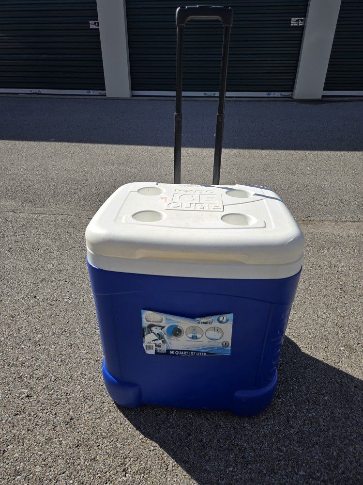 Igloo 60qt Cooler On Wheels."CHECK OUT MY PAGE FOR MORE DEALS "