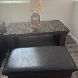 Coffee Table With Storage Foot Rest 