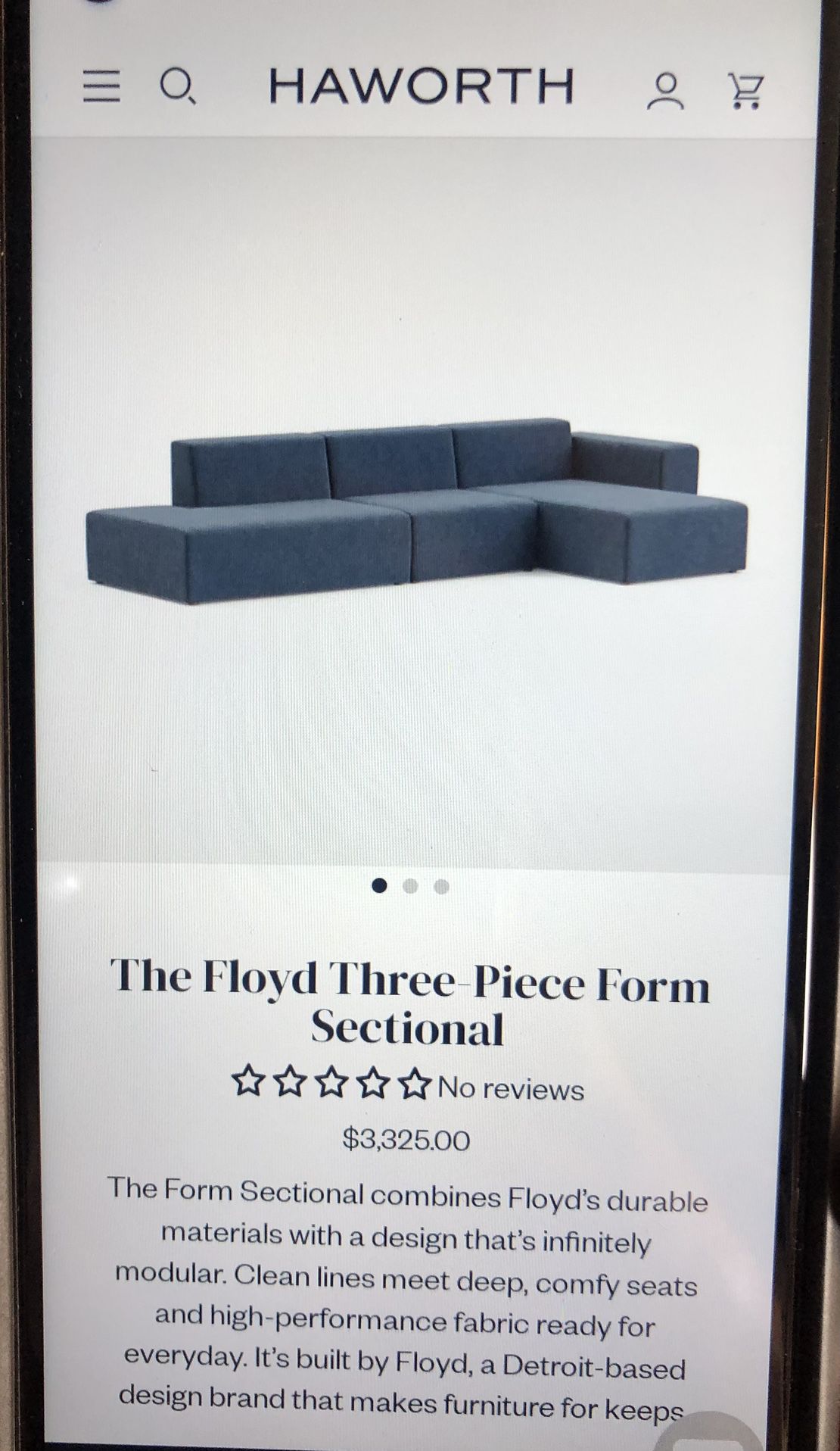 The Floyd Three-piece Form Sectional 