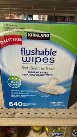 Kirkland flushable wipes