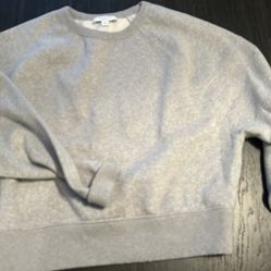 Grey Ann Taylor crew neck sweatshirt size small 