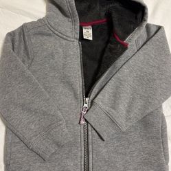 Carters Gray Zip Up Fleece Jacket 4t