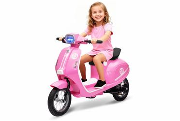 Jojoka 24V Electric Dirt Bike for Kids Ages 8-12, 350W Battery Powered Motorcycle for Kids with 15MPH Max Speed, Up to 60 Mins Ride Time, Off-Road Rid