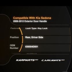 Kia Sliding Door Handle