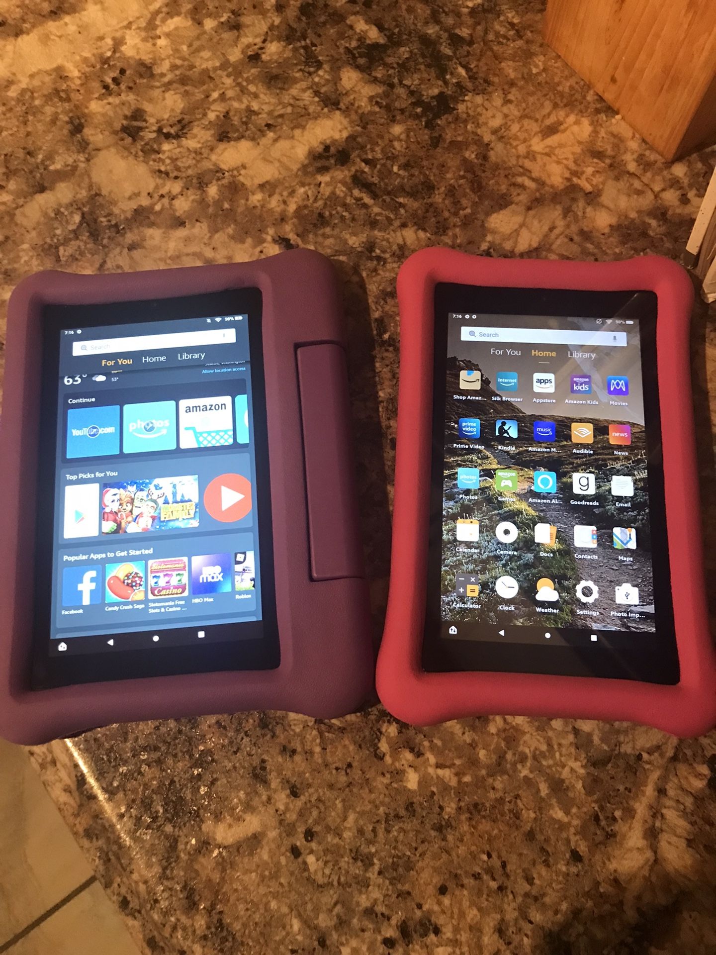 Amazon Fire Tablets - Sold As A Pair 